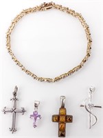 Jewelry Sterling Silver Pendants & Bracelet