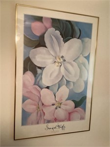 Georgia O’Keefee Apple Blossom Print Signed