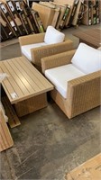 ABBYSON- MARIPOSA 4pc OUTDOOR ARMCHAIRS AND