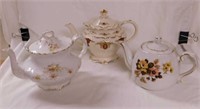 3 teapots: porcelain East Liverpool Potteries Co.-