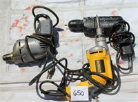 3 Specialty Drill motors, Dewalt, plus