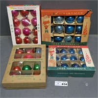 Early Christmas Ornaments in Boxes