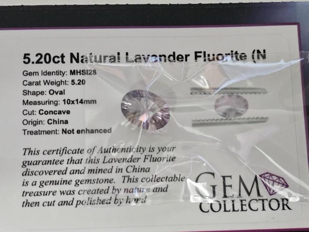 5.20ct Natural Lavander Fluorite