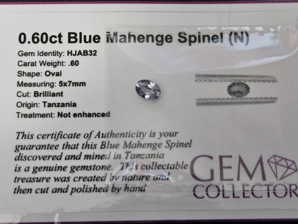 .60ct Blue Mahenge Spinel