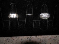 Jewelry-Group of 3 Ladies Costume Rings