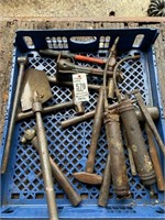 Tray: Hammers, Military Shovel, Grease Guns