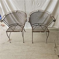 2 wrought iron chair