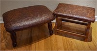 Leather topped stools