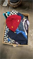 Box of hats and scarves