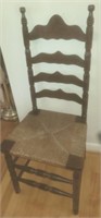 Ladder Back Chair with Woven Seat