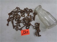 Jar of Vintage Skeleton Keys