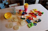 Infant toy lot, lids