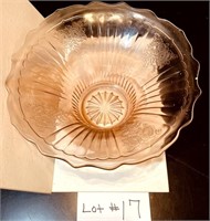 Pink Depression Glass Bowl