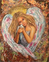"Guardian Angel Of Love"7x5,5Collectible Miniature