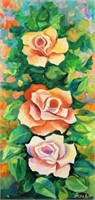 "Blossom Bliss” 24"x12"Original Painting-Antanenka