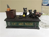 newer metal cat & mouse bank