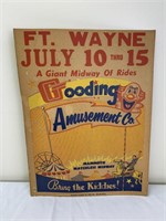 Vintage Ft Wayne carnival midway sign