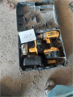Dewalt battery operated drill, with 2 batteries