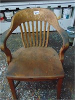 Oak Office Barrel Chair