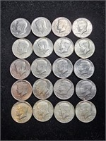 1967-1976D Kennedy Half Dollars (20)