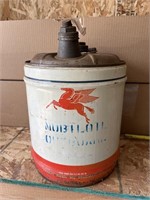 Vintage Mobil Outboard motor oil 5 gallon