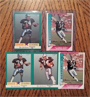 Bo Jackson Football Card Lot (x5)