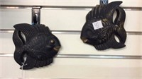 PAIR OF VINTAGE FISH WALL PLAQUES