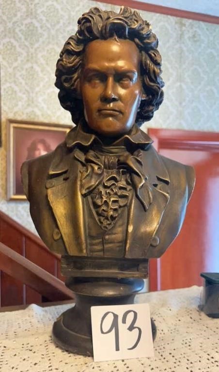 Vintage Ludwig Beethoven, Bronze Tone Bust
 No.68