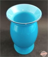 Art Glass Turquoise Vase