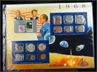 1968 United States Coin & Stamp Set