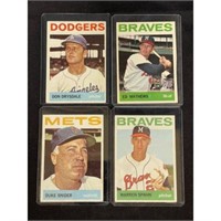 (4)1964 Topps Baseball Stars/hof