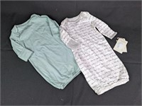 (2) 0-3M Infant Sleeper Gown: Boy/Unisex