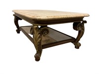 Massive marble top coffee table
