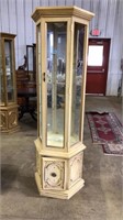 LIGHTED MIRRORED BACK CHINA CABINET