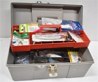 Fishing Tackle Box with  Assorted Bait, Lures