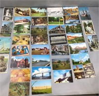 37 mixed United States postcards