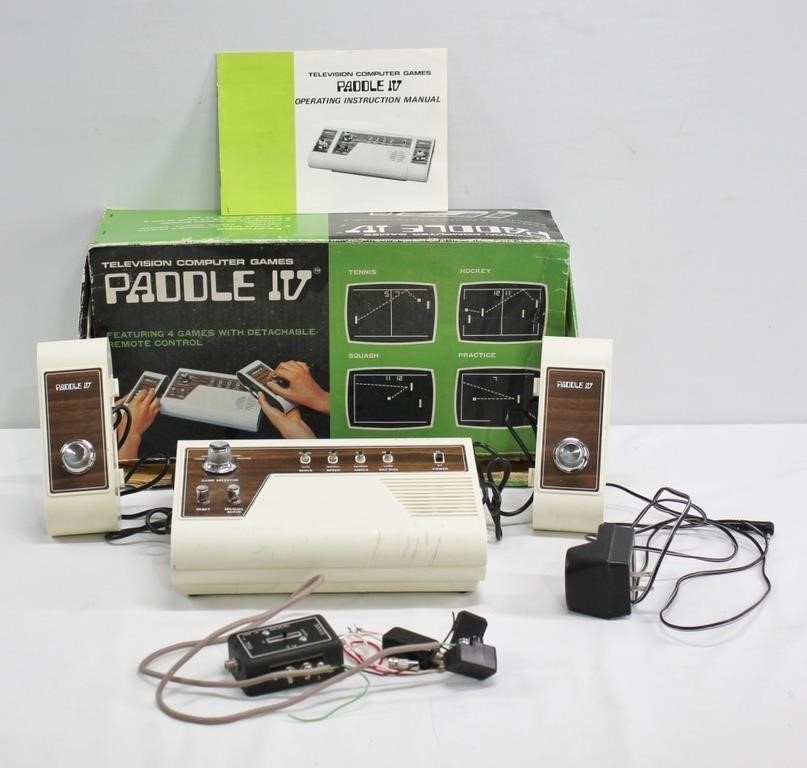 Vintage Paddle IV TV Pong Tennis Computer Game