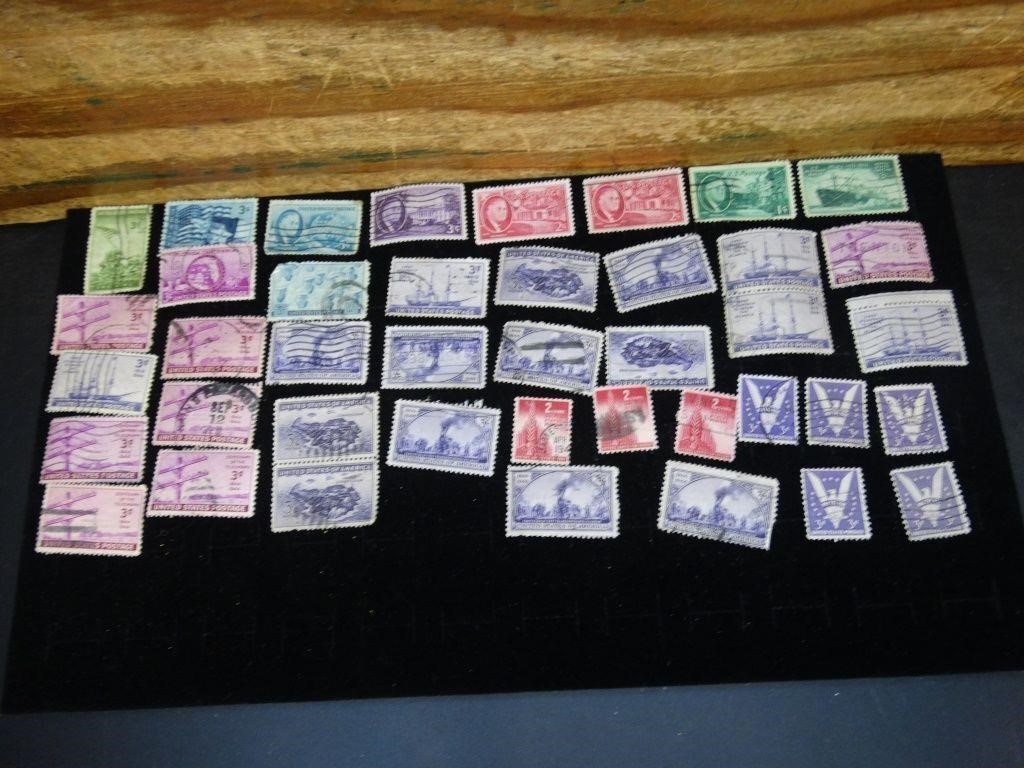 1942, 43, 44, 45 Cancelled U.S. Postage Stamps