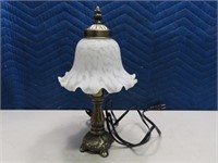 13" Accent Lamp w/ Glass Ribbon Shade