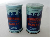 LOT 2 ROBINSON'S PATENT BARLEY ONE POUND TINS