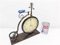 Horloge au quartz intégré roue bicyclette antique