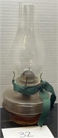 12" vintage oil lamp