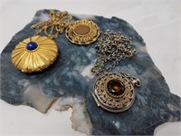 2 Lockets And Indian Head Penny Pendant Costume