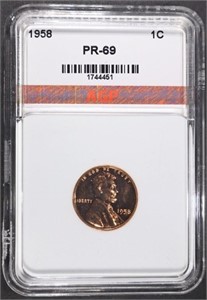 1958 LINCOLN CENT AGP SUBERB GEM+ PROOF