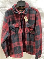 Real Tree Mens Flannel Button Up Jacket Xl