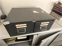 2 drawer metal file box