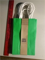 8 Count Gift Bags 5.25" x 8.5" x 3"- Green