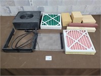 Wood blocks, dust filter system