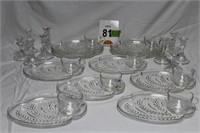 (12) Hostess Trays w/ (16) Cups, (10) Glass Candle