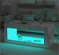 ChVans LED Coffee Table with Open Storage